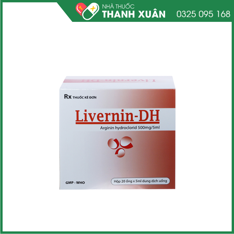 Dung dịch uống Livernin-DH 500mg/5ml hỗ trợ điều trị bệnh gan, rối loạn tiêu hóa